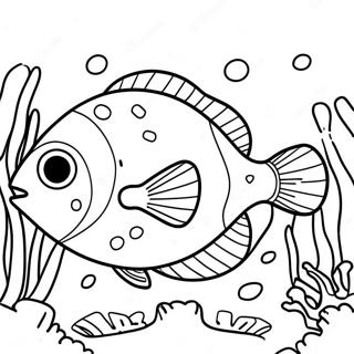 Flounder In Coral Reef Coloring Page 110164 46790