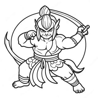 Sukuna In Battle Stance Coloring Page 110214-46823