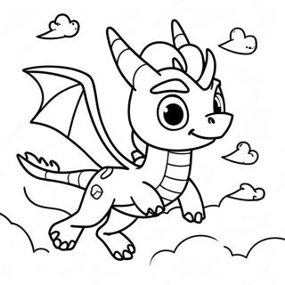 Spyro Flying Through The Sky Coloring Page 110291-46879