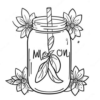 Mason Jar Coloring Page 110342-46915