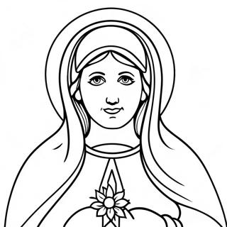 Virgin Mary Coloring Pages