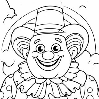 Whimsical Clown Coloring Page 110525-47067