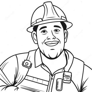 Hardworking Construction Worker Coloring Page 110574-47097