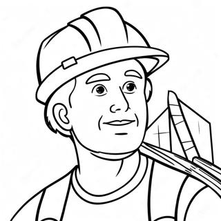 Hardworking Construction Worker Coloring Page 110574-47098