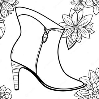 Stylish High Heeled Boots Coloring Page 110677 47184