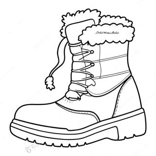 Cozy Winter Boots Coloring Page 110678 47185