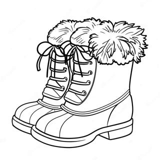 Cozy Winter Boots Coloring Page 110678 47186