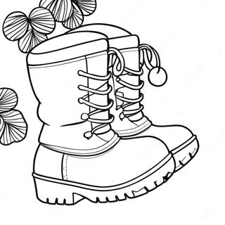 Cozy Winter Boots Coloring Page 110678 47187