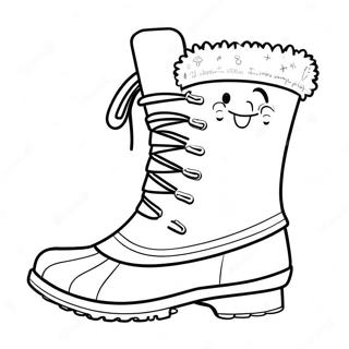 Cozy Winter Boots Coloring Page 110678 47188