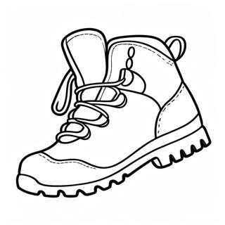 Adventurous Hiking Boots Coloring Page 110679 47190