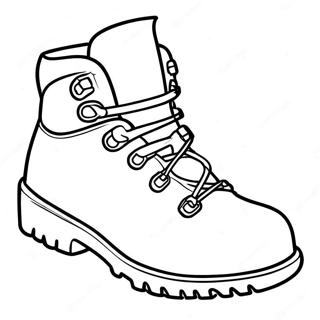Adventurous Hiking Boots Coloring Page 110679 47191