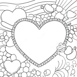 Candy Heart Coloring Pages