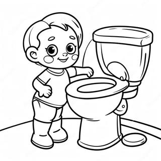 Potty Training Fun Coloring Page 110725-47213