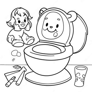 Potty Training Fun Coloring Page 110725-47216