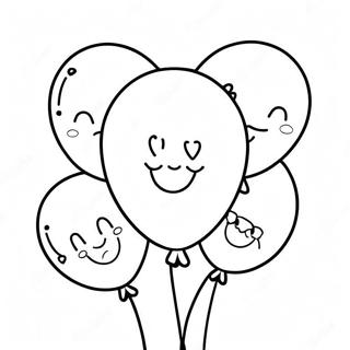 Joyful Happy 5th Birthday Balloons Coloring Page 110753-47242