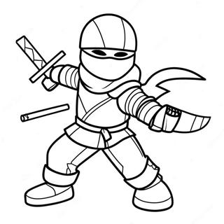 Ninja Roblox Warrior Coloring Page 110781-47270
