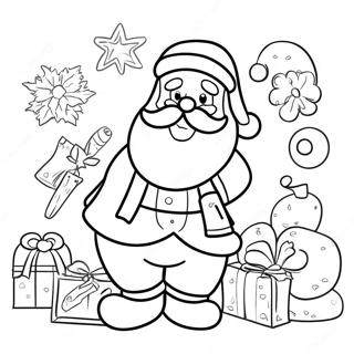 Jolly Santa In His Workshop Coloring Page 110804-47279