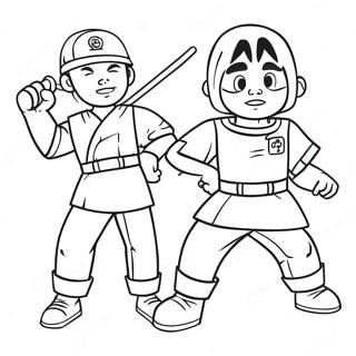 Tbhk Characters In Action Coloring Page 110908-47357