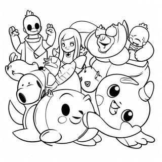 Tbhk Characters In Action Coloring Page 110908-47358