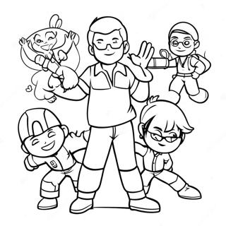 Tbhk Characters In Action Coloring Page 110908-47360