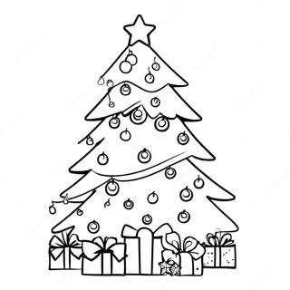 Festive Christmas Tree Coloring Page 110933-47401