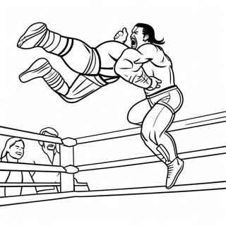 Wwe Wrestler Jumping On Opponent Coloring Page 111139-47561