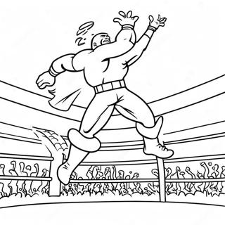 Wwe Wrestler Jumping On Opponent Coloring Page 111139-47563