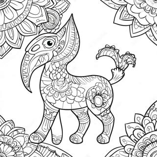 Vibrant Alebrijes Patterns Coloring Page 111168 47594