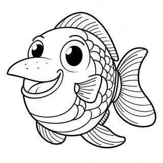 Cute Big Mouth Fish Coloring Page 111220 47634