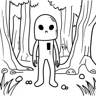 Creepy Enderman In The Forest Coloring Page 111269-47661