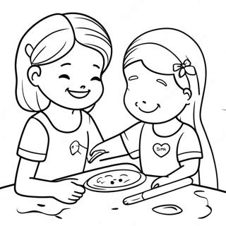 Sharing And Caring Coloring Page 111294-47683