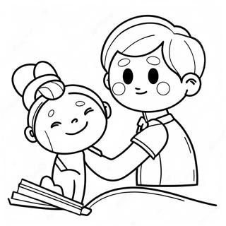 Sharing And Caring Coloring Page 111294-47684