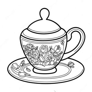 Tea Cup Coloring Pages