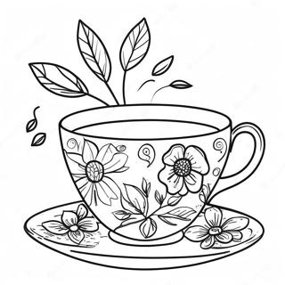 Tea Cup Coloring Page 111448-47798