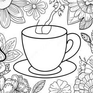 Tea Cup Coloring Page 111448-47799