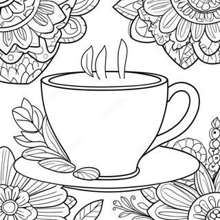 Tea Cup Coloring Page 111448-47800