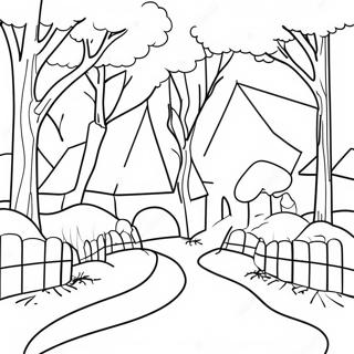 Colorful January Scene Coloring Page 111475-47823