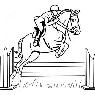 Show Jumping Horse Coloring Pages