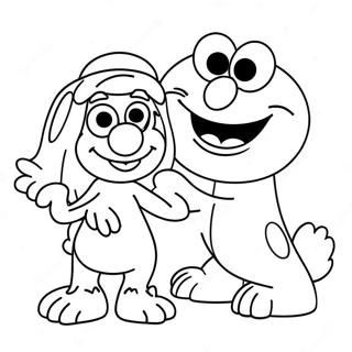 Elmo And Abby Coloring Pages