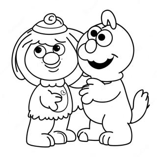 Elmo And Abby Coloring Page 111525-47859