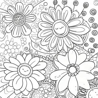 Groovy Flower Power Coloring Page 111554-47892