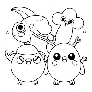 Cute Word Party Creatures Coloring Page 111606-47936