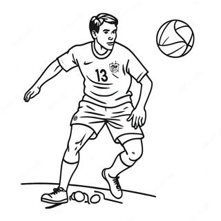 Jude Bellingham Dribbling Coloring Page 111654-47961