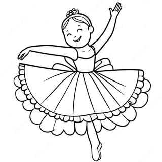 Graceful Ballerina Dancing Coloring Page 11165-546