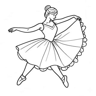 Graceful Ballerina Dancing Coloring Page 11165-547