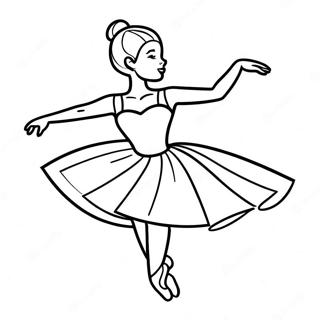 Graceful Ballerina Dancing Coloring Page 11165-548