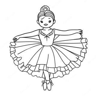 Elegant Ballerina In A Tutu Coloring Page 11166-1253