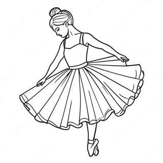 Elegant Ballerina In A Tutu Coloring Page 11166-1254