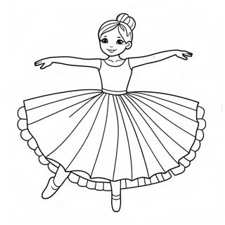 Elegant Ballerina In A Tutu Coloring Page 11166-1255