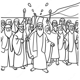 Moses Parting The Red Sea Coloring Page 111708-48010